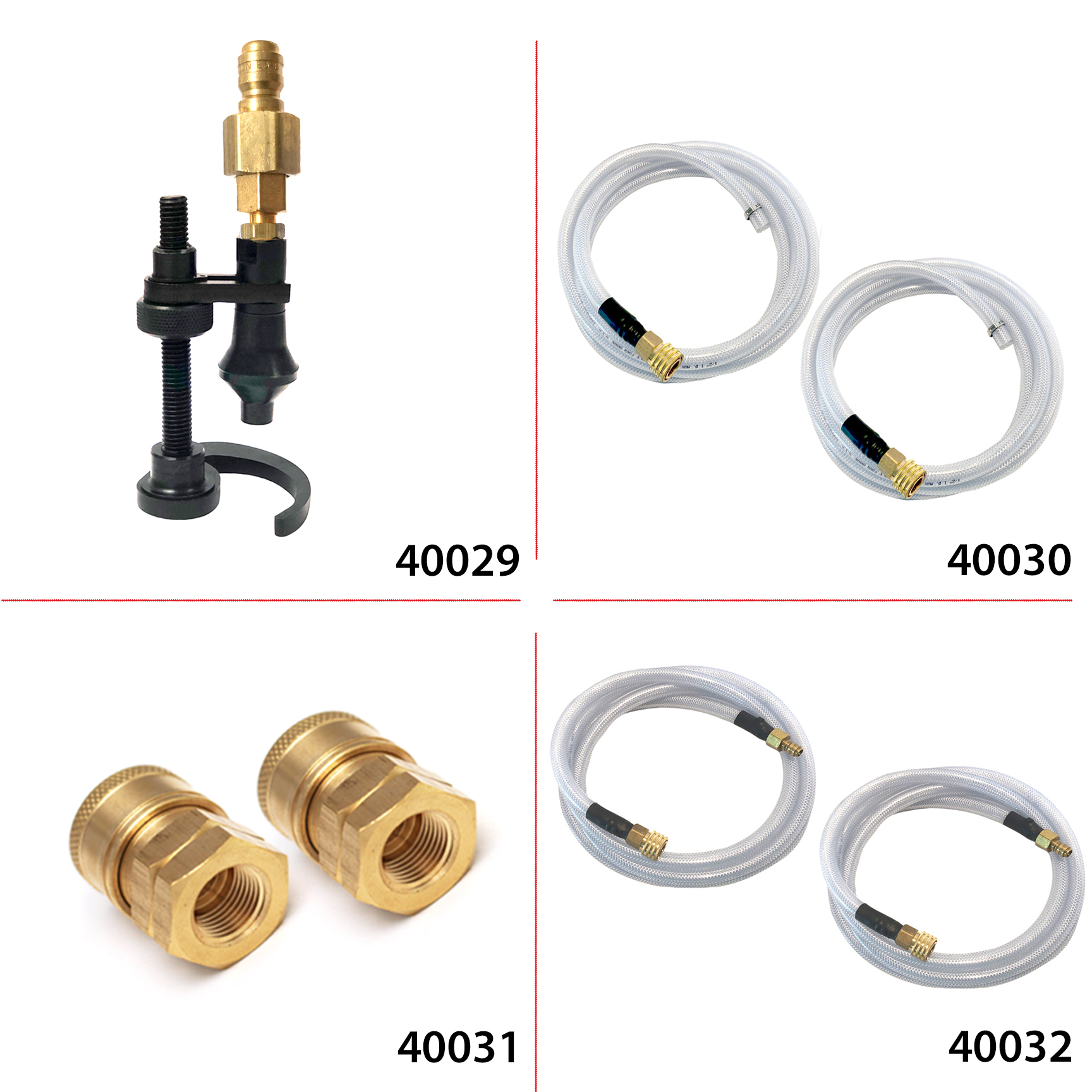 FLUSH ADAPTOR SET and FLUSH MACHINE HOSE AND COUPLER REPLACEMENT SETS 